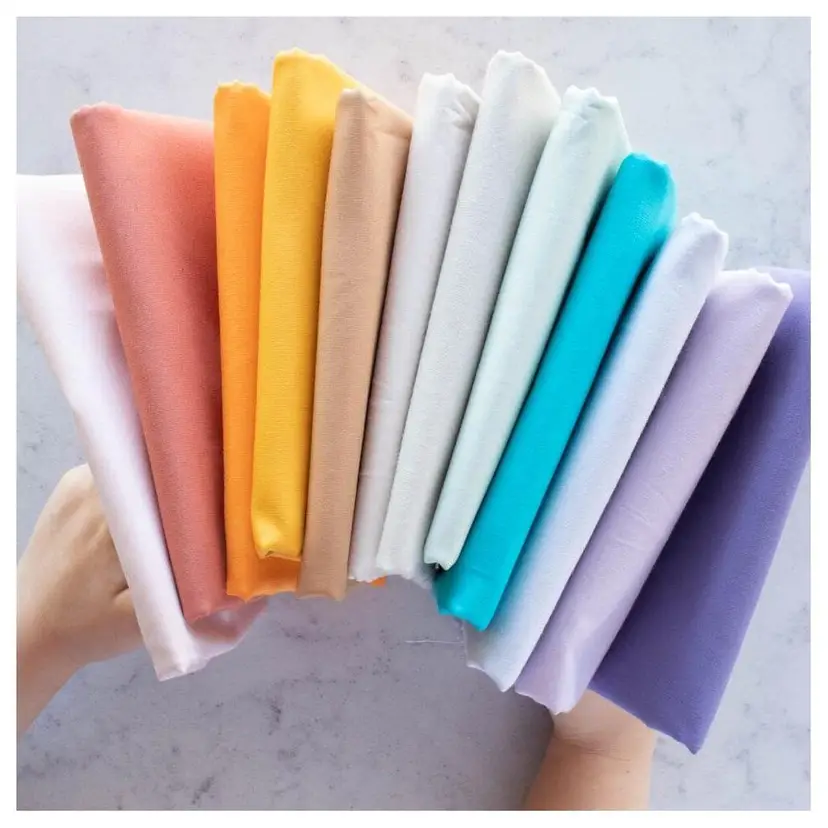 Solid Poplin Fall Sampler FQ Bundle - 12 - Birch