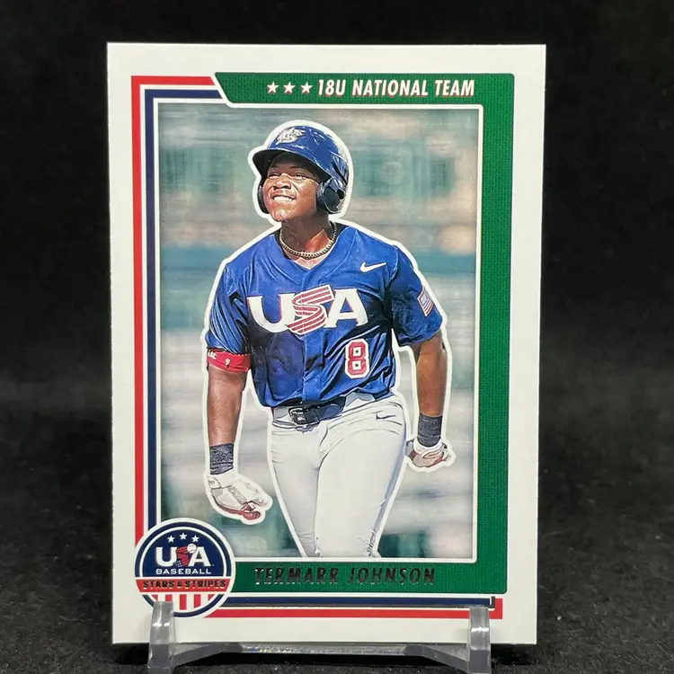 Termarr Johnson Baseball Card - Team USA 18U National Team Pre Rookie - Pittsburgh Pirates 1st Rd Draft Pick