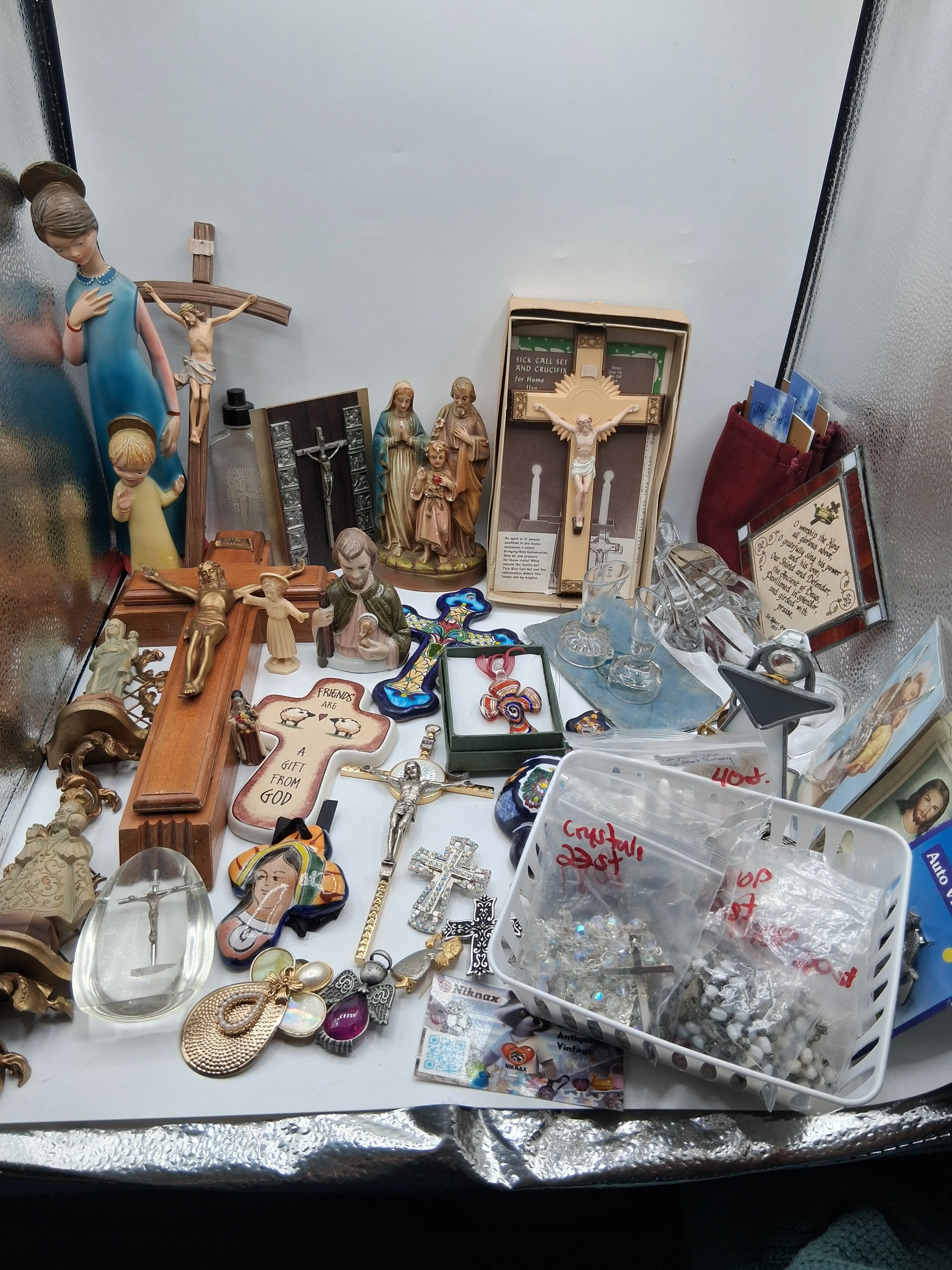 Religious Items, Jewelry, Roasries, Crosses, Statues, Etc