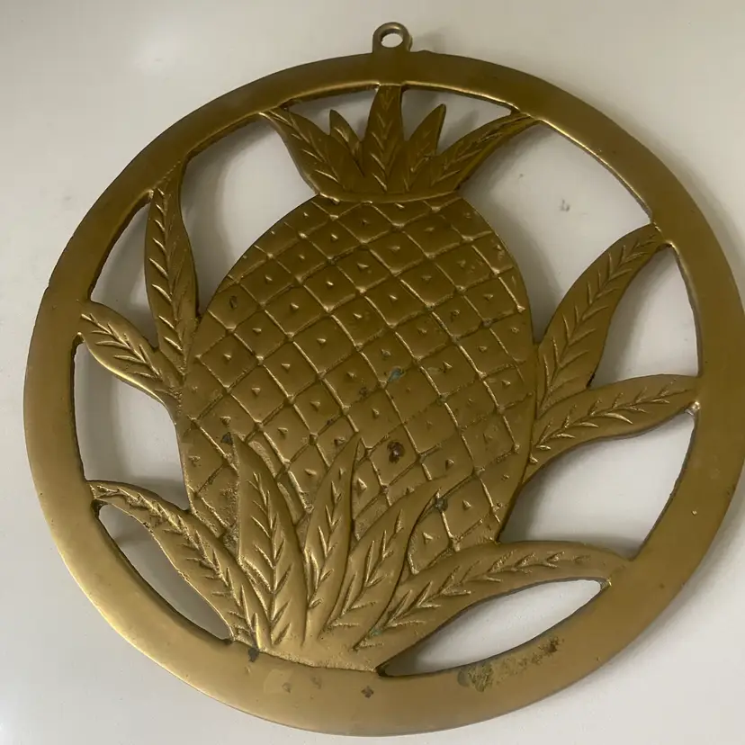Vintage Brass Pineapple Trivet