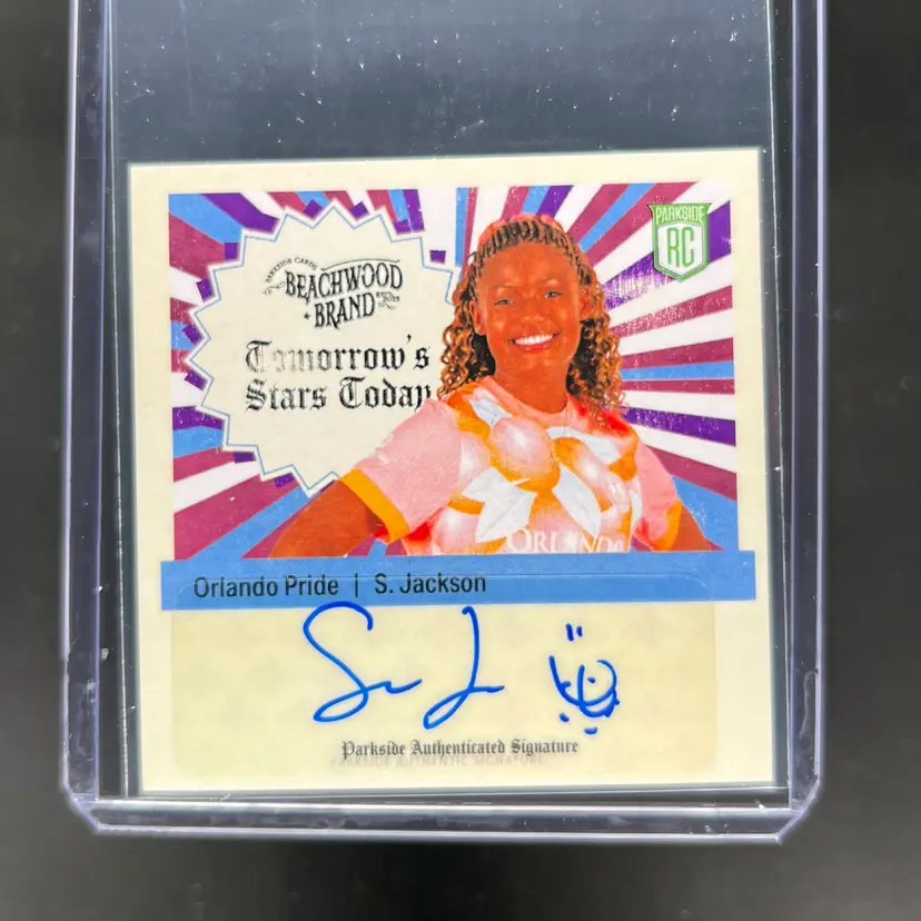 Simone Jackson 2025 Parkside Beachwood Brand Mini Autograph /25 Soccer Card