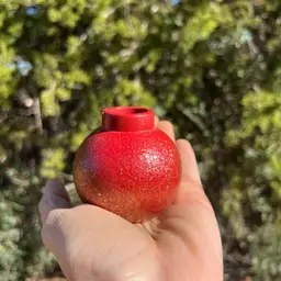 Red & Gold Air Plant/ Candle Holder Concrete Ornament