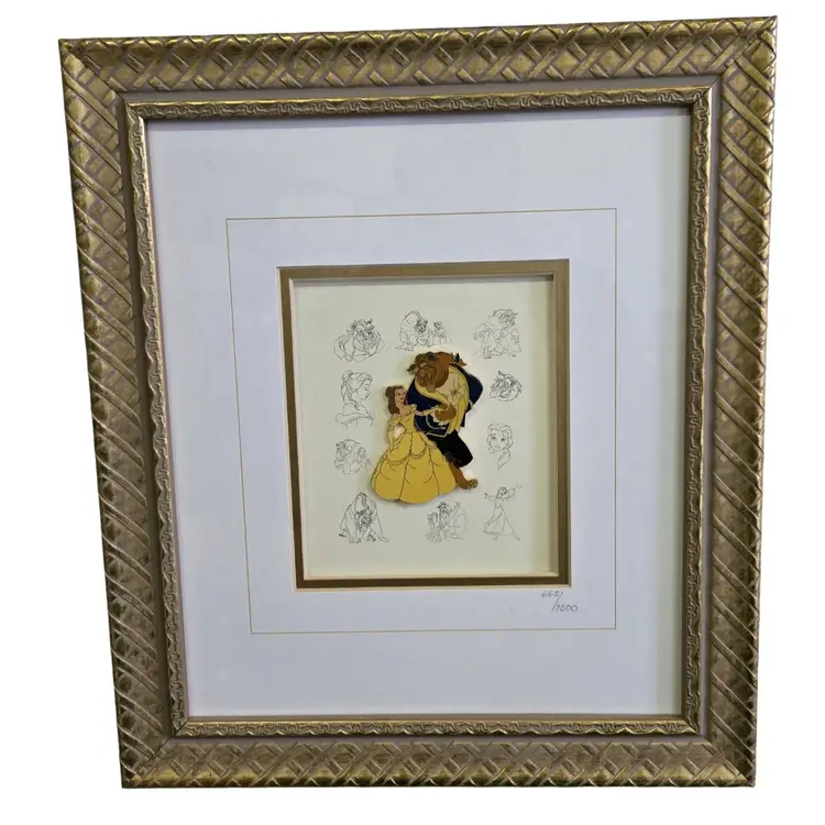 Disney Beauty and the Beast Limited Edition Framed Pin Collection