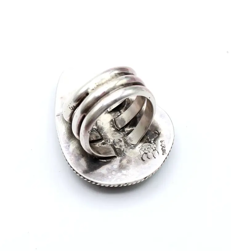 **STUNNING** Southwestern sterling silver Royston turquoise size 14 ring 39.90g