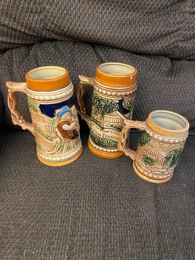 62. Lot Of 3 Beer Steins
