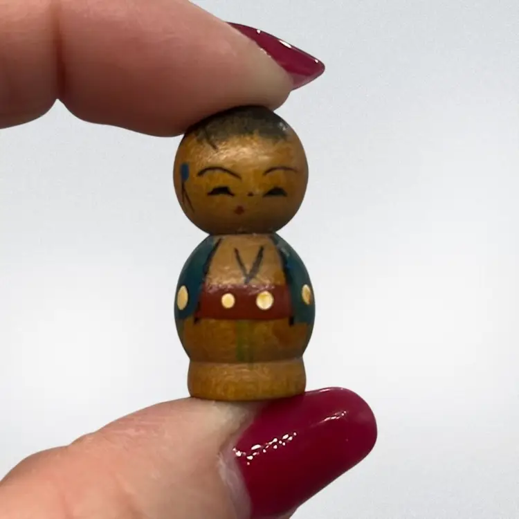 Pair or Miniature Kokeshi Dolls Japan | 1”