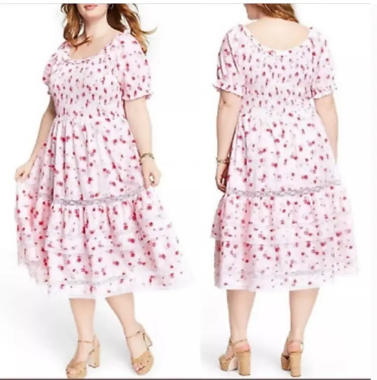 NWT LoveShackFancy X Target Floral Puff
Sleeve Ruffle Maxi Dress.
Size Large.