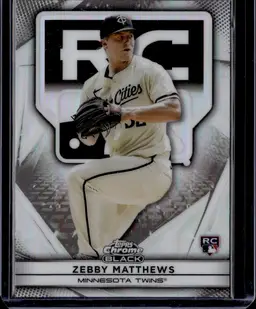 Zebby Matthews Topps Chrome Black RC Card