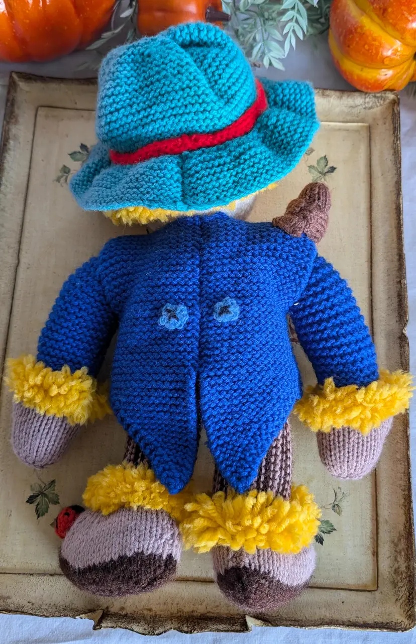 Handmade Jean Greenhowe Scarecrow Family's Sam Scarecrow Stuffed Doll 14"