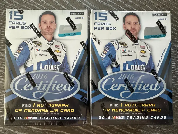 TWO - 2016 Panini Certified Racing NASCAR Blasters