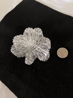 Heritage Irish Crystal Hand-Blown and Cut Shamrock Clover Signed
