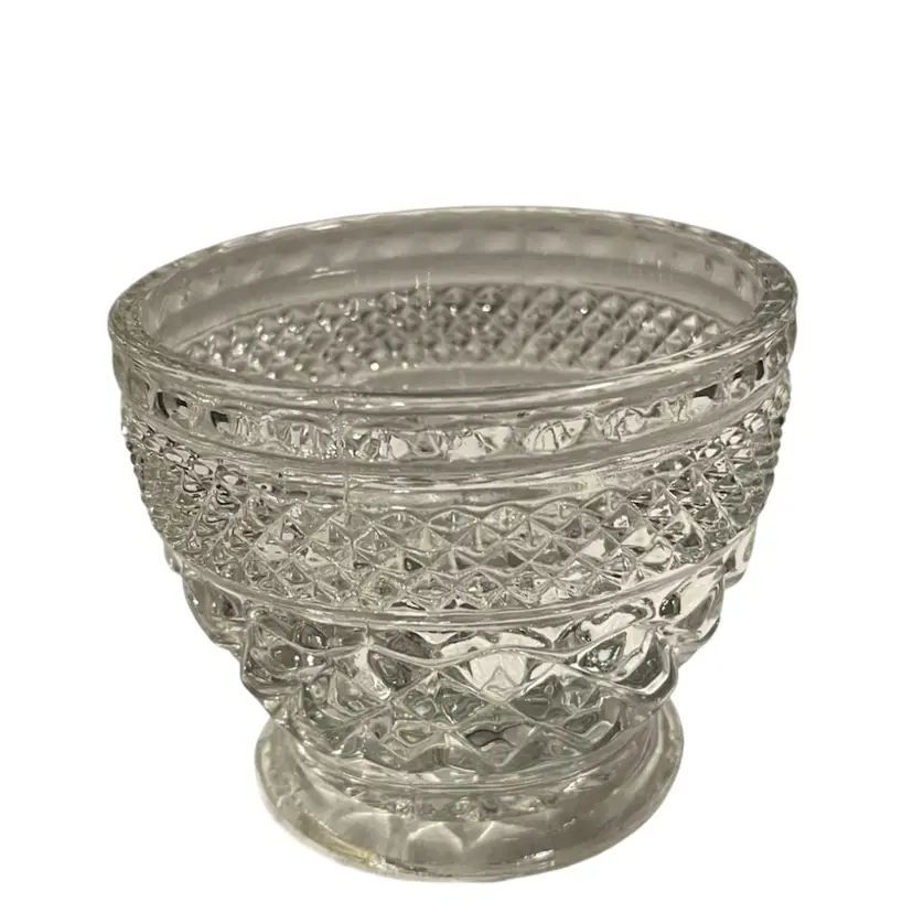 Discontinued Anchor Hocking Wexford Glass Open Sugar Bowl 3 1/8"