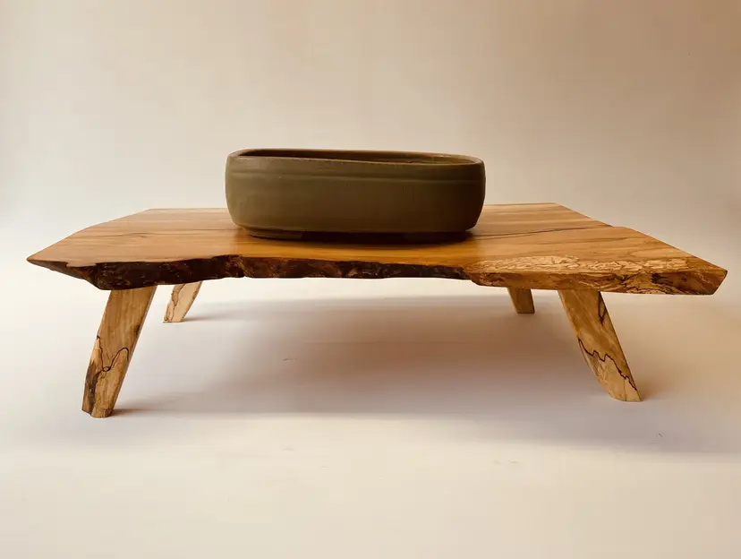 Spalted Maple Live Edge Display Table