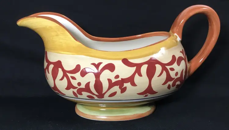 Home stoneware gravy boat, American Simplicity, Mediterranean style, Villa