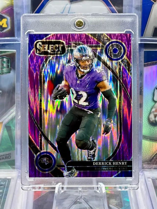 Derrick Henry 2024 Select Prizm COLOR MATCH /360 Purple Flash Baltimore Ravens