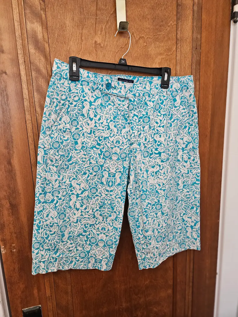 Bandolino Denim Aqua & White Clam Diggers, 14