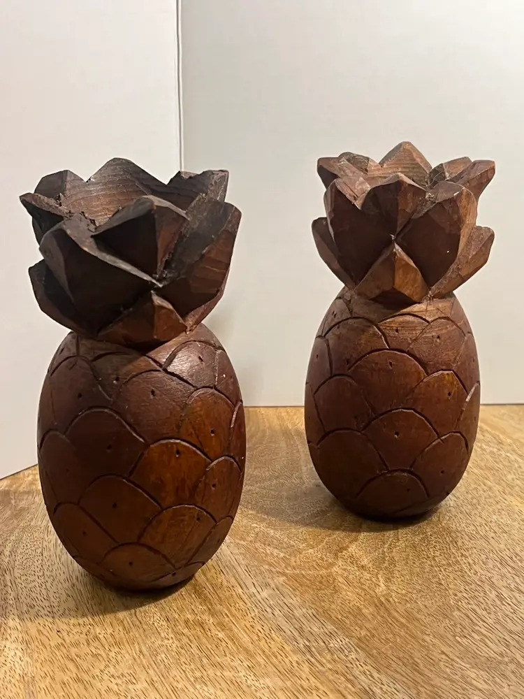 Wood Pineapple Candle Holders