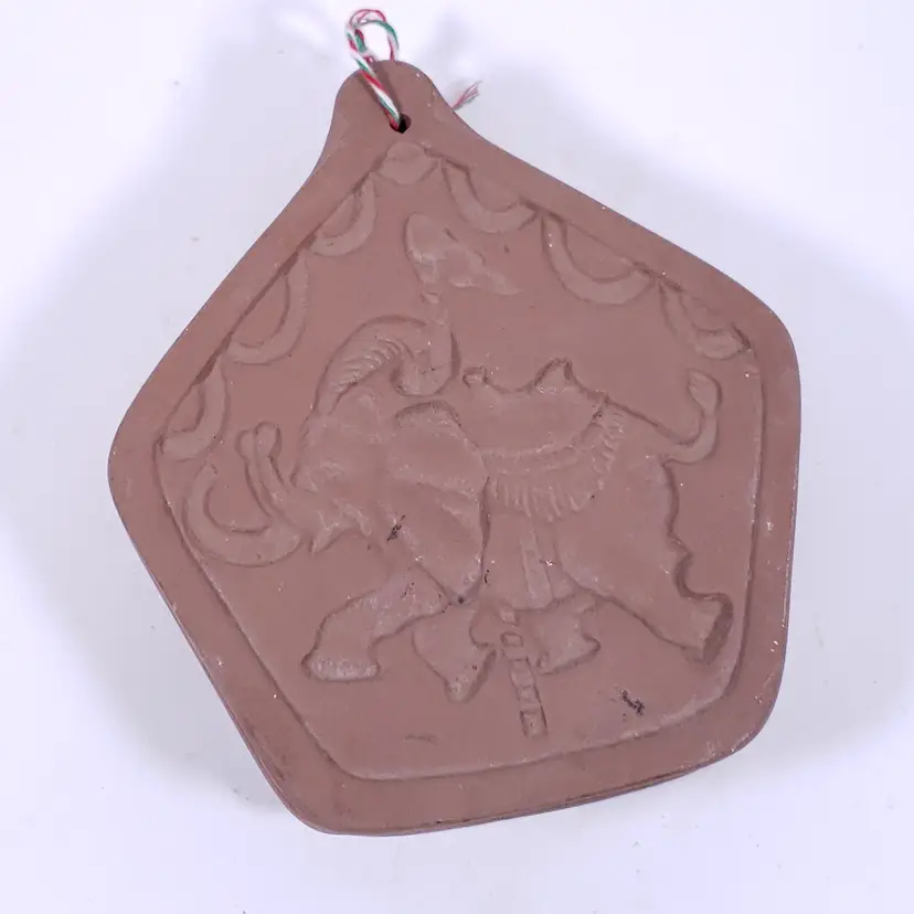 Vintage HARTSTONE POTTERY Carousel Elephant Horse Lion STONEWARE COOKIE MOLD SET