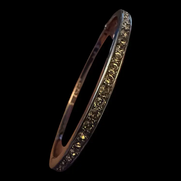 Givenchy Rhinestone Clamper Bracelet 2.5” Opening