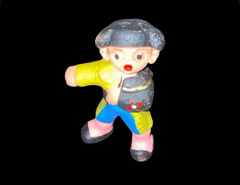 #26- 40% Off Sale-Vintage Red Clay Mud People Figurine From Mexico As Shown 2" (was $5)