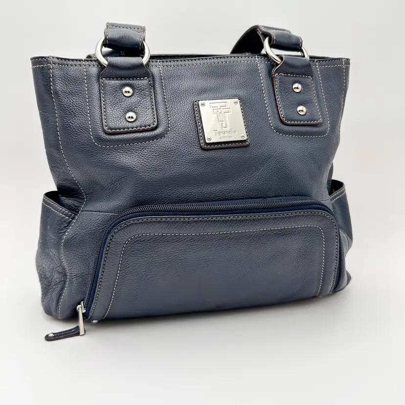 Tignanello Navy Handbag Purse