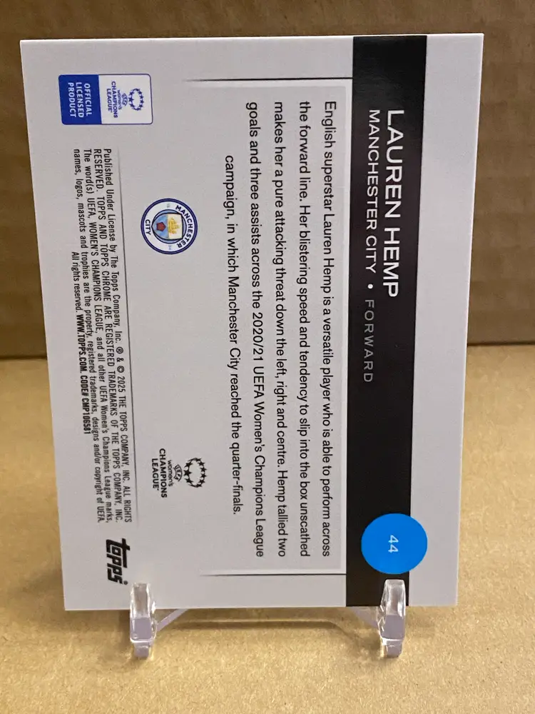 2024/25 Topps Chrome Lauren Hemp Pink Wave 247/250