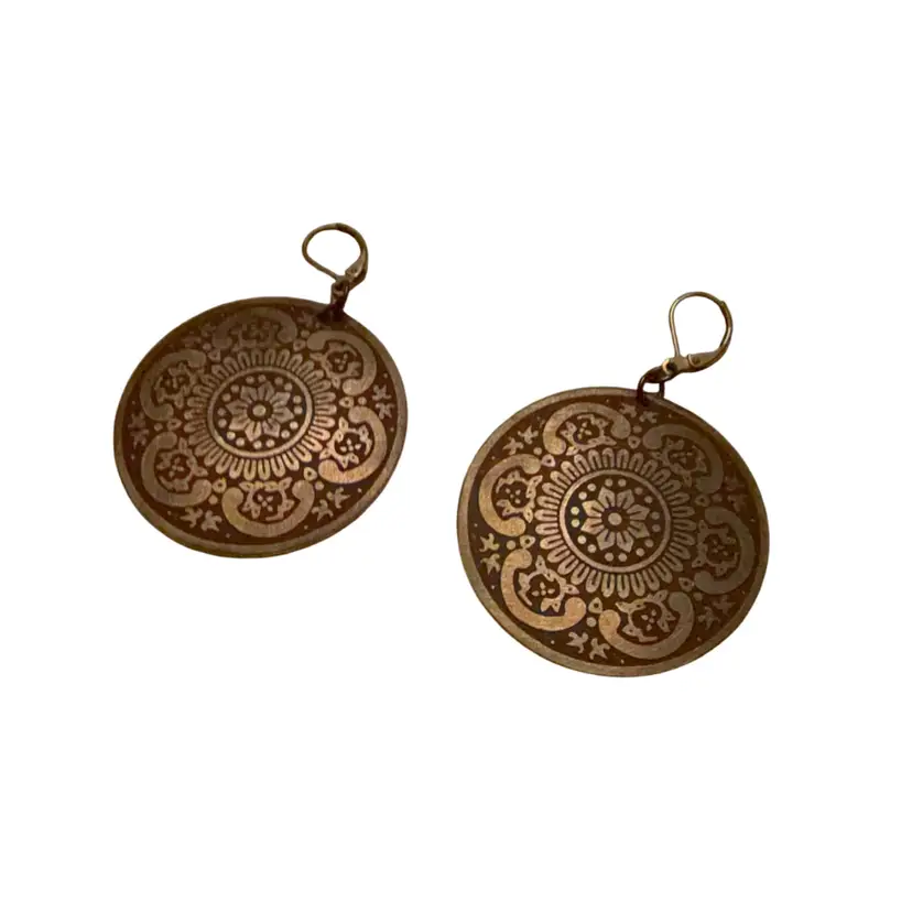 boho Metal Disk Earrings