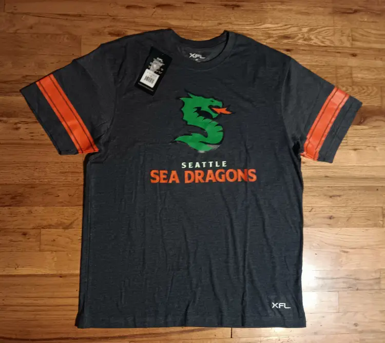 Seattle Sea Dragons XFL t-shirt NWT Seahawks NFL Football Mariners Kraken Sonics