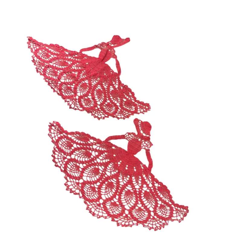 Crinoline Lady Crochet Set of 2 | 9”