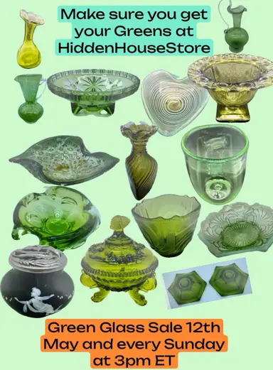 Green Glass HiddenHouseStore Sundays At 3pm ET