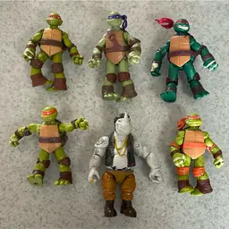 Teenage Mutant Ninja Turtles Lot Of 6 Figures Vintage