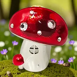 Bath & Body Works Jeweled Red Mushroom House Nightlight Plug Rhinestone