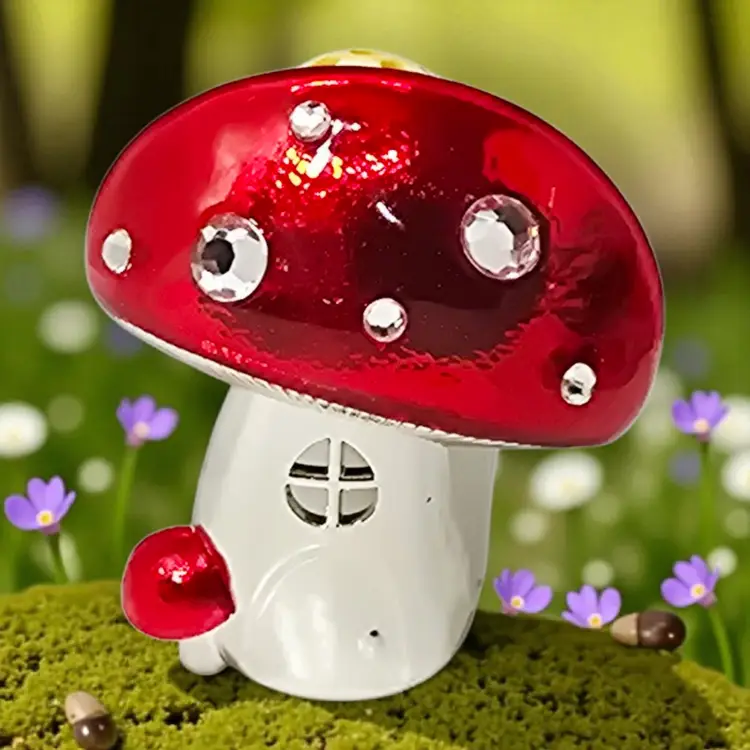 Bath & Body Works Jeweled Red Mushroom House Nightlight Plug Rhinestone