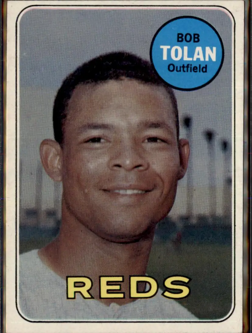 1969 Topps #448 Bob Tolan - (pk3) - Cincinnati Reds