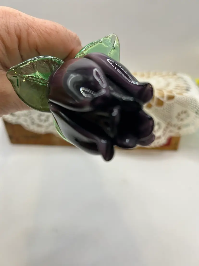 19” Purple Glass Flower