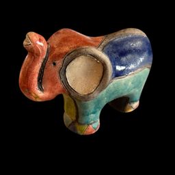 Raku Pottery Elephant