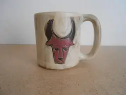 Taurus Zodiac Sign Coffee Mug Handmade & Signed by Mara - 16 Oz.