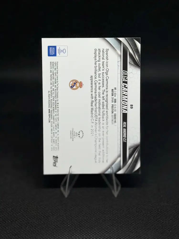 2023-24 Topps Chrome UEFA Women's Champions League #89 Olga Carmona Pink #/199