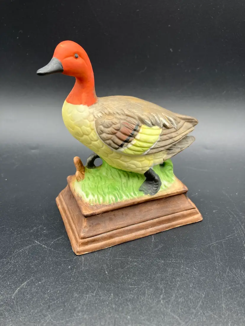 BIN - Vintage Porcelain Duck Figurine France 4.25”
