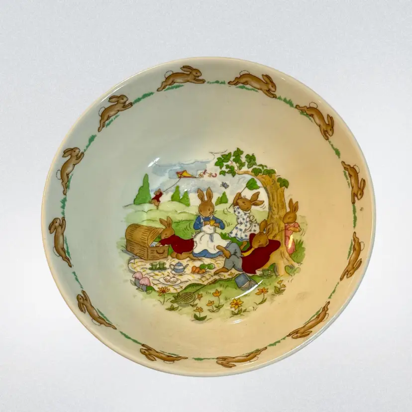 Vintage Signed Royal Doulton Bunnykins 2-Piece Child’s Tableware Set (Bowl & Mug)
