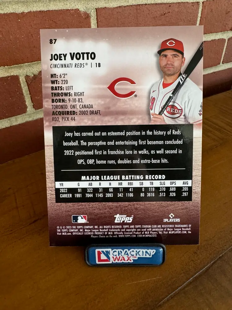 Joey Votto - 2023 Stadium Club Oversized Boxloader - Cincinnati Reds