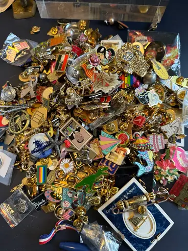 Pin Party! Free US Ship! Pins Stowaway From Jewelry Auctions Past!