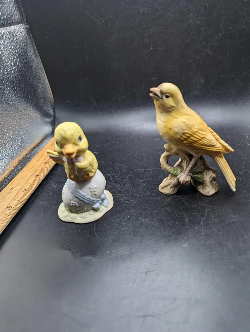 Vintage Set Of 2 Lefton Ceramic Bird Figurines