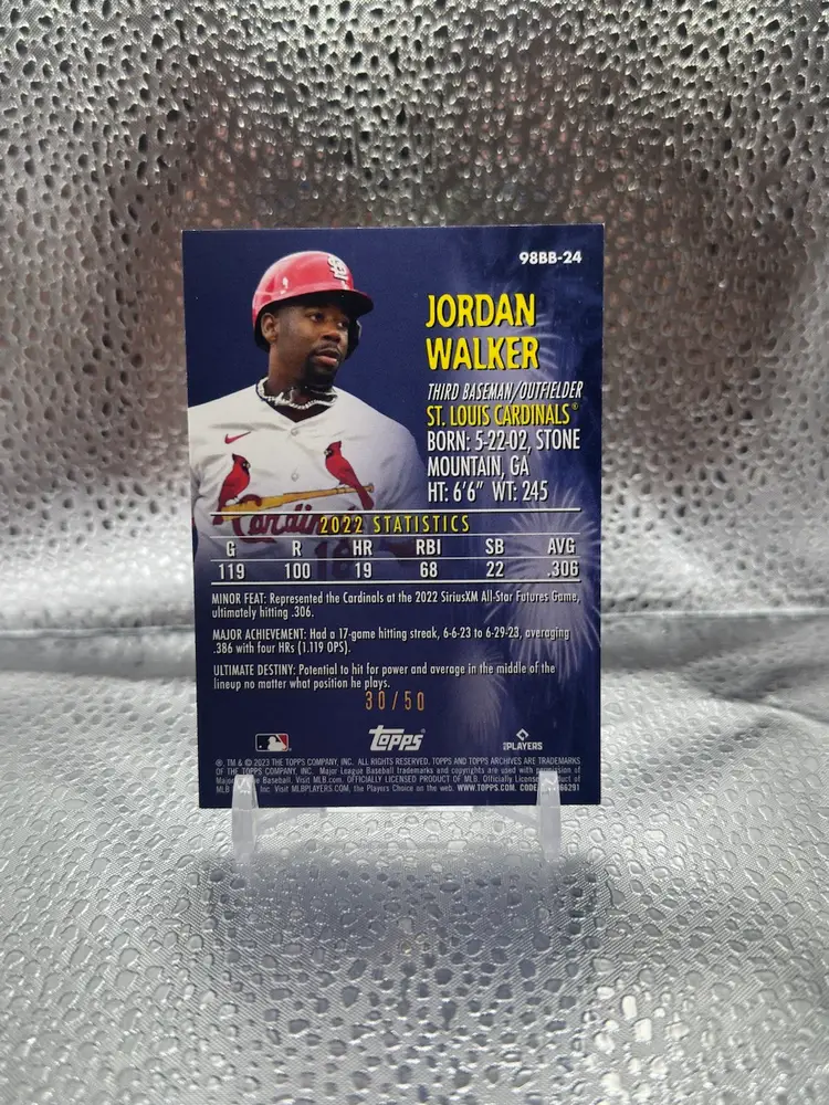 Jordan Walker St. Louis Cardinals Baby Boomers /50