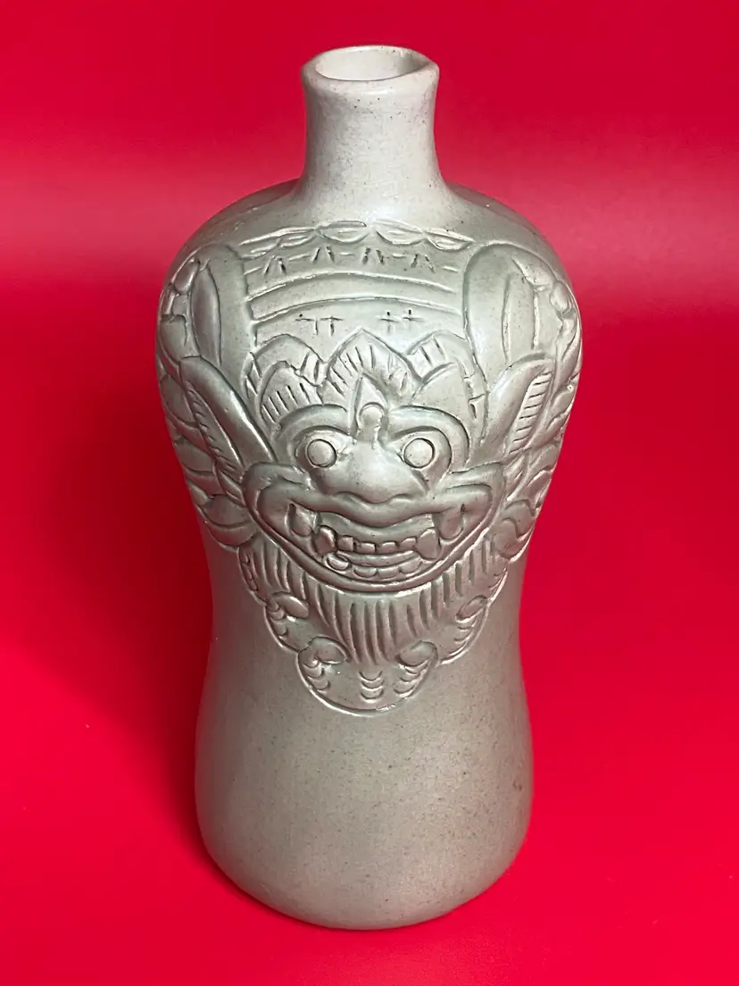 Green Bali Arak Bottle, Signed 2017