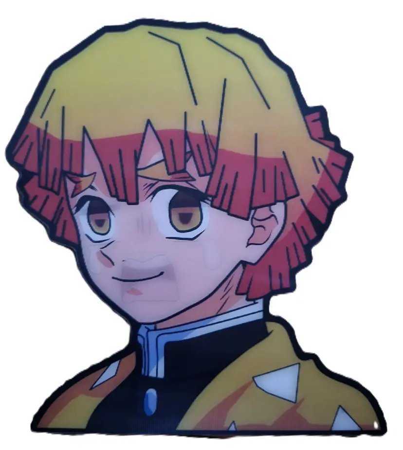Demon Slayer Zenitsu Agatsuma 2 3D Lenticular Decal Anime Motion Car Sticker