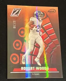 Robert Woods 2022 Panini Zenith Artist Proof Silver /50 #63 Tennessee Titans