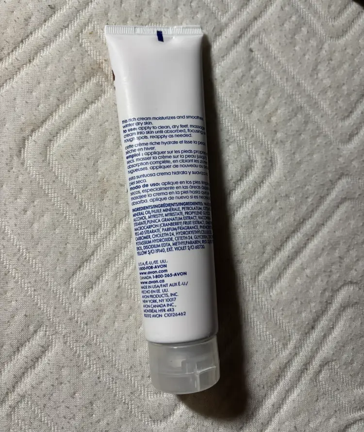 AVON FOOT WORKS POMEGRANATE CHOCOLATE MOISTURIZING FOOT CREAM