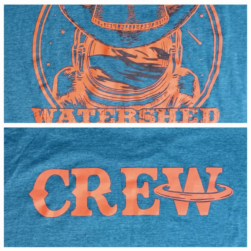 Watershed Space Cowboy Crew t-shirt concert NEW country western cosmic astronaut