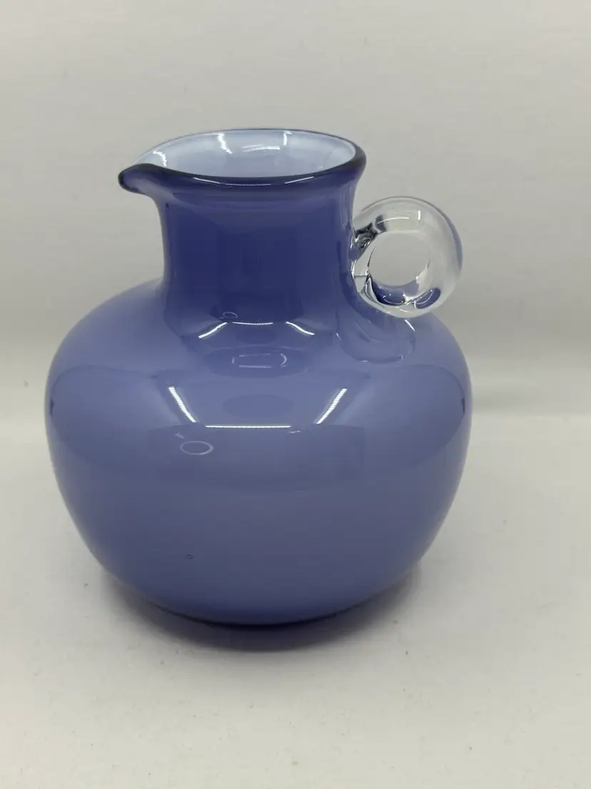 Purple Polish Glass Pitcher-vase,6”